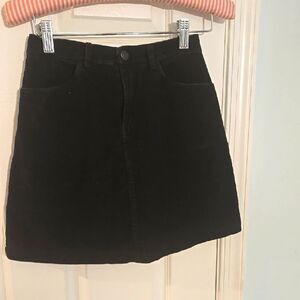 Black A-Line Mini Skirt for Work